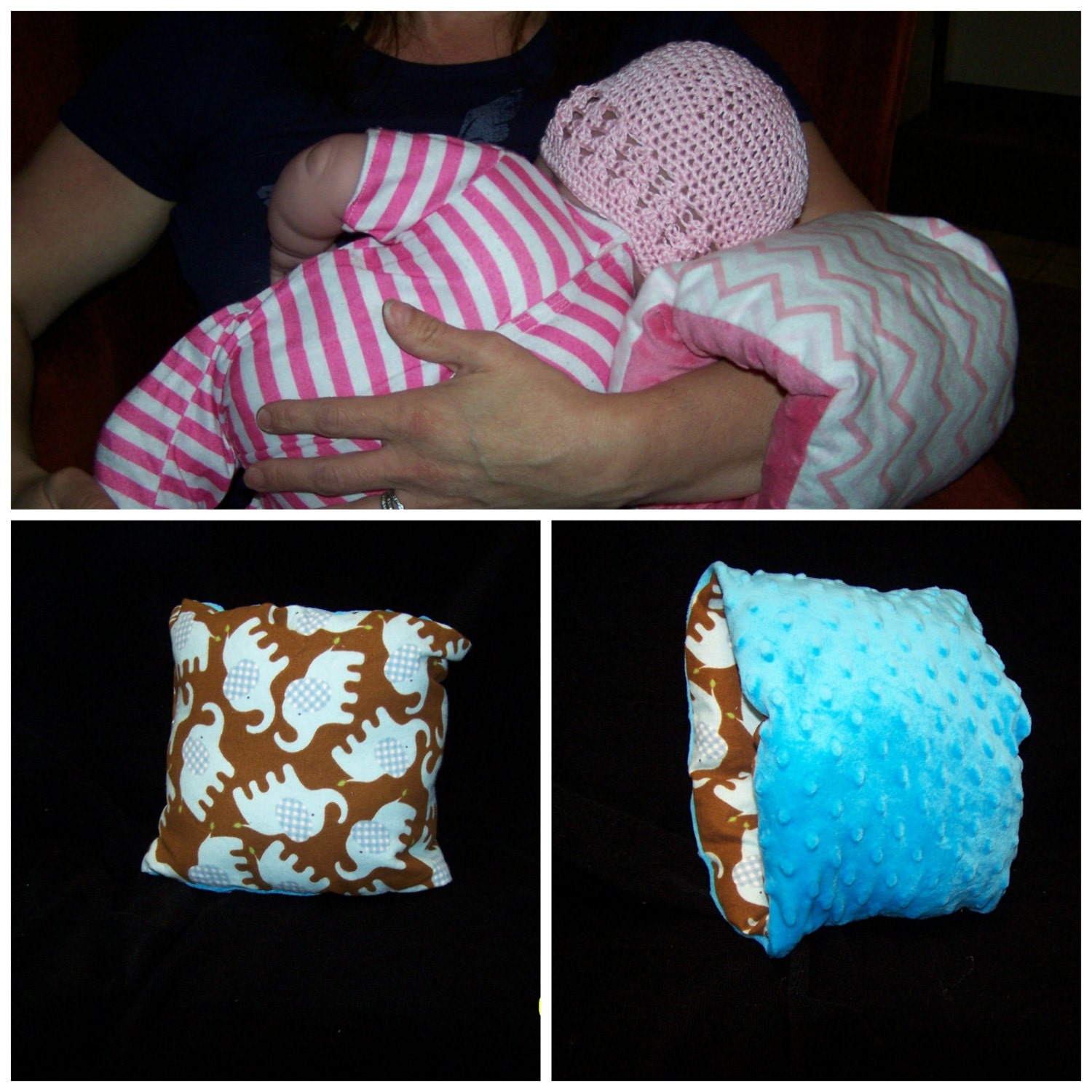 Baby elephant arm pillow great for feeding baby or just