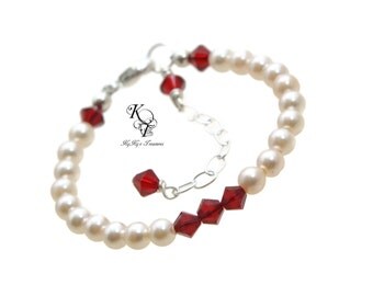 Birthstone Bracelet Baby Bracelet Toddler Girl Bracelet Little Girl Jewelry New Baby Gift Baby Gifts Birthstone Jewelry Girls Jewelry