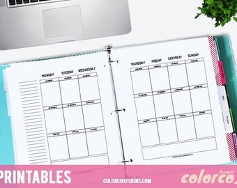 HAPPY PLANNER INSERTS Erin Condren Vertical Layout and Size