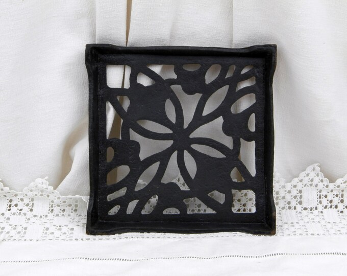 Large Antique French Cast Iron Square Trivet / Hot Plate / Heat Mat / Cottage Kitchenware / French Country Decor / Kitchenalia / Plant Stand Large Antique French Cast Iron Square Trivet / Hot Plate / Heat Mat / Cottage Kitchenware / French Country Decor / Kitchenalia / Plant Stand