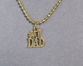 Items similar to Number 1 Dad necklace CLEARANCE SALE Gifts for Dad Fathers Day Gold plated ball 