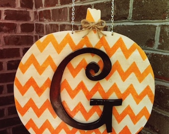 FALL Garden Flag | Chevron Garden Flag | Pumpkin Garden Flag | Garden Flag | Halloween| Monogram Garden Flag