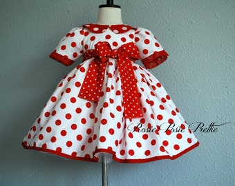 Shirley Temple Costume, Shirley Temple Dress, Shirley Temple, Shirley Temple Polka Dot Dress, Red and White Polka Dot Dress, Halloween