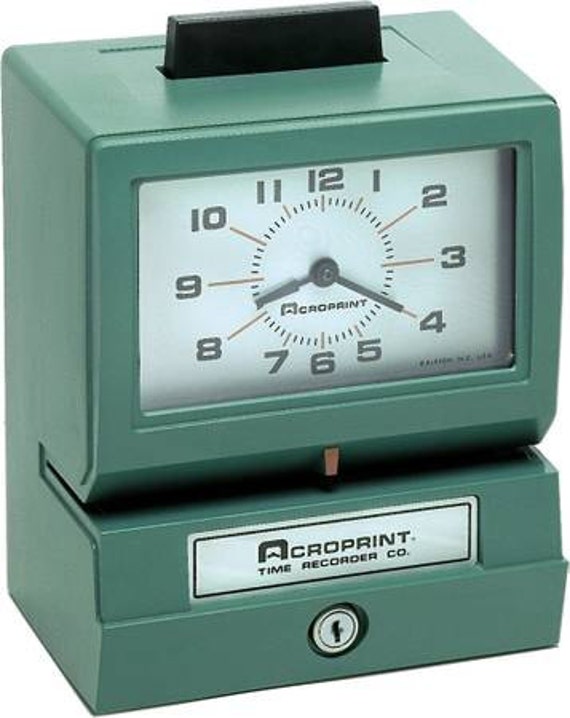 vintage antique WORKING time punch clock very nice great