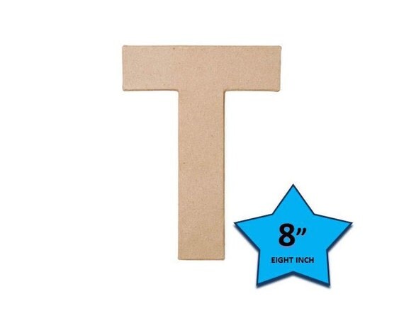 Paper Mache Cardboard Letters 8 Inch - Letter T - Paper Craft Party ...