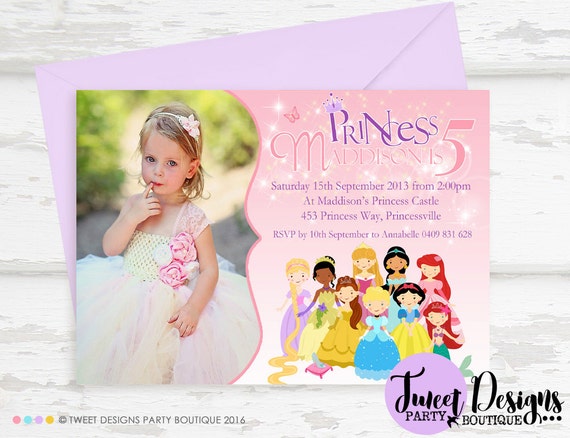 PRINCESS INVITATION PRINTABLE Princess Invitation Princess