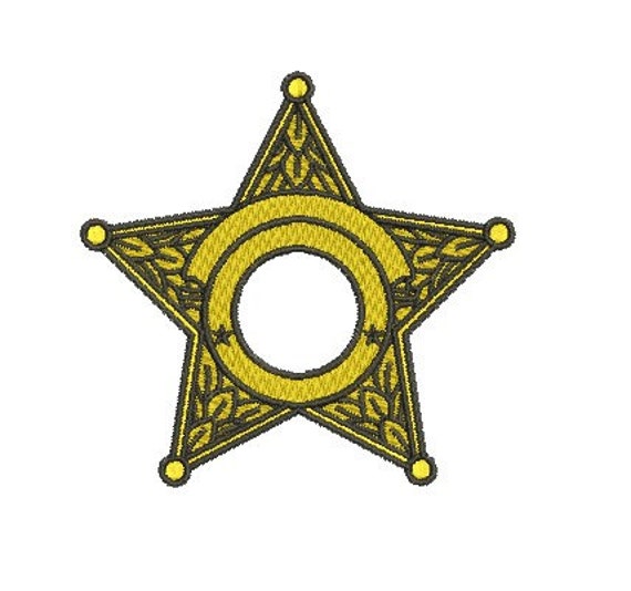 sheriff badge embroidery design free download