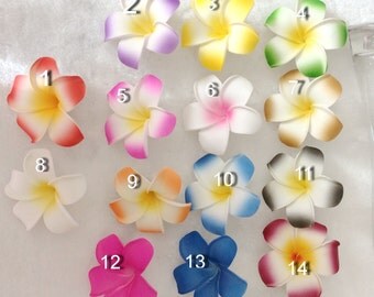 Foam flowers Frangipani Plumeria Flowers 10PCS Various Colors Hawaiian Floating Wedding Decor For Crafts Hair Clips Beach Wedding Decor