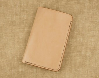 Fenner CRAFTS Handcrafted 'Urban Adventurer' Leather Notebook Cover - for Moleskine Cahier Volant Pocket 9x14cm / Field Notes Memo - Natural