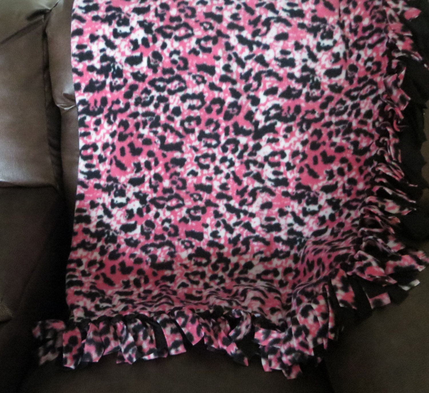 leopard fuzzy blanket