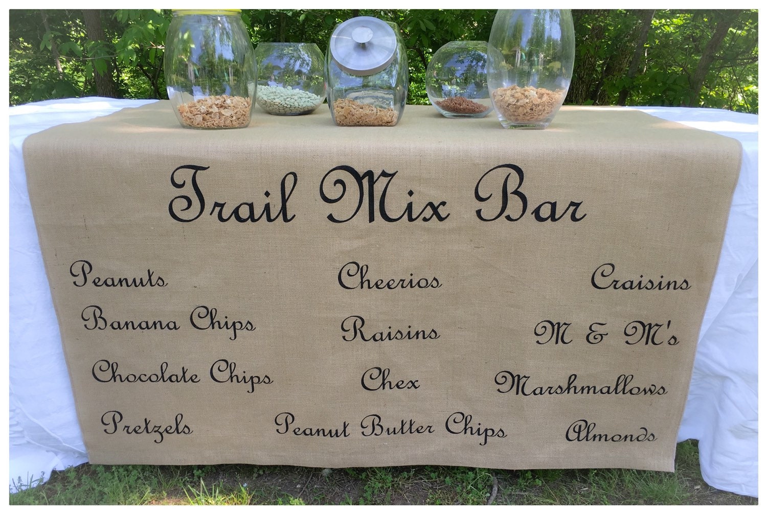 Trail Mix Bar sign banner Wedding banner wedding sign