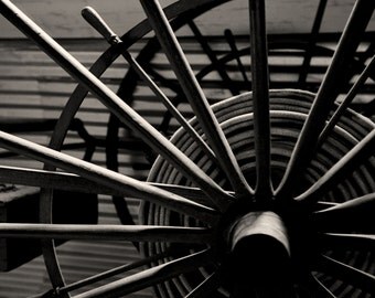 Savannah Georgia Print, Old Fire Hose Reel, Black and White Photography - Instant Digital Download, As Seen on The Ellen DeGenres Show!