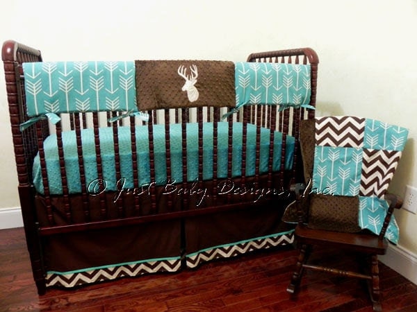 Deer Crib Bedding Set Boy Baby Bedding Crib Rail Cover Deer Crib Bedding Set Boy Baby Bedding Crib Rail Cover