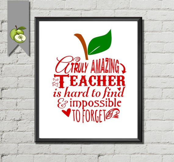 Teacher Appreciation gift a Truly amazing Teacher by TheArtyApples