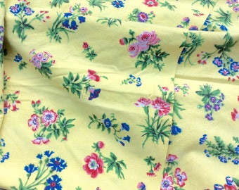 Yellow floral fabric | Etsy