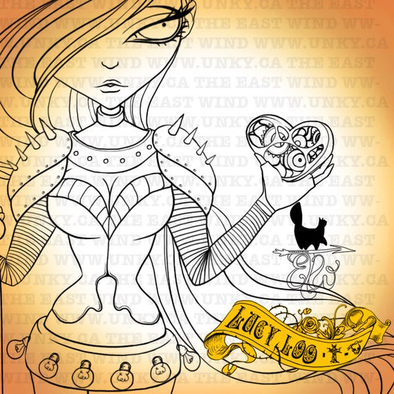 Digital Stamp- Lucy Loo 'Over the Rainbow' -300dpi jpeg/png files-MAC0104 by theeastwind steampunk buy now online Digital Stamp- Lucy Loo 'Over the Rainbow' -300dpi jpeg/png files-MAC0104 by theeastwind steampunk buy now online