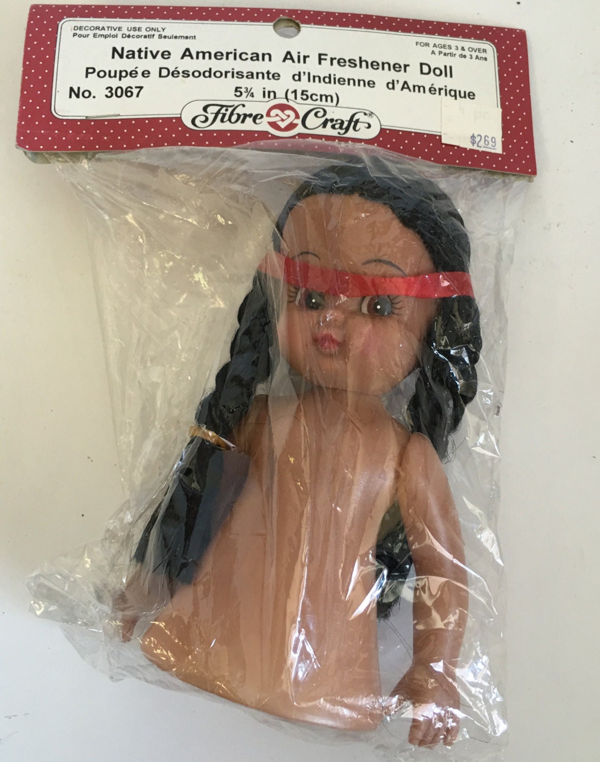 Fibre Craft Native American Air Freshener Doll 5 1/2 Inch No. 3067 from