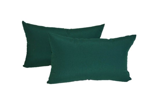 SET OF 2 Indoor / Outdoor Solid Hunter / Forest Green