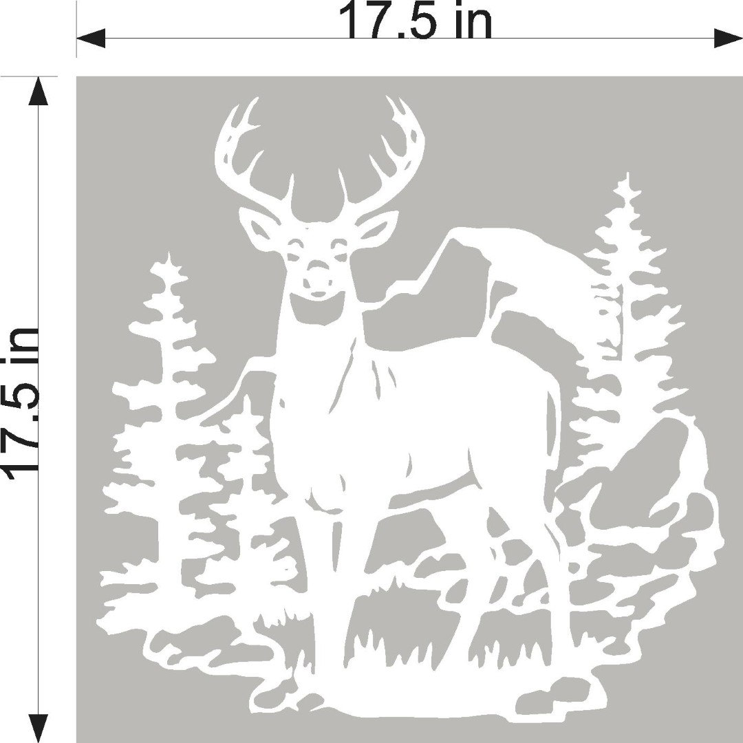 Deer Buck Hunting DIY Etched Glass Vinyl Gun Window