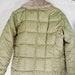 Vintage COMFY All Down Anorak Puffer Coat Seattle Quilt Mfg Water Repellant Green with Sherpa Collar Jacket M/L