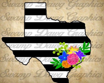 Texas Svg, Texas silhouette svg, texas floral swag svg, texas floral svg, silhouette, cricut, digital file, cut file, floral swag svg