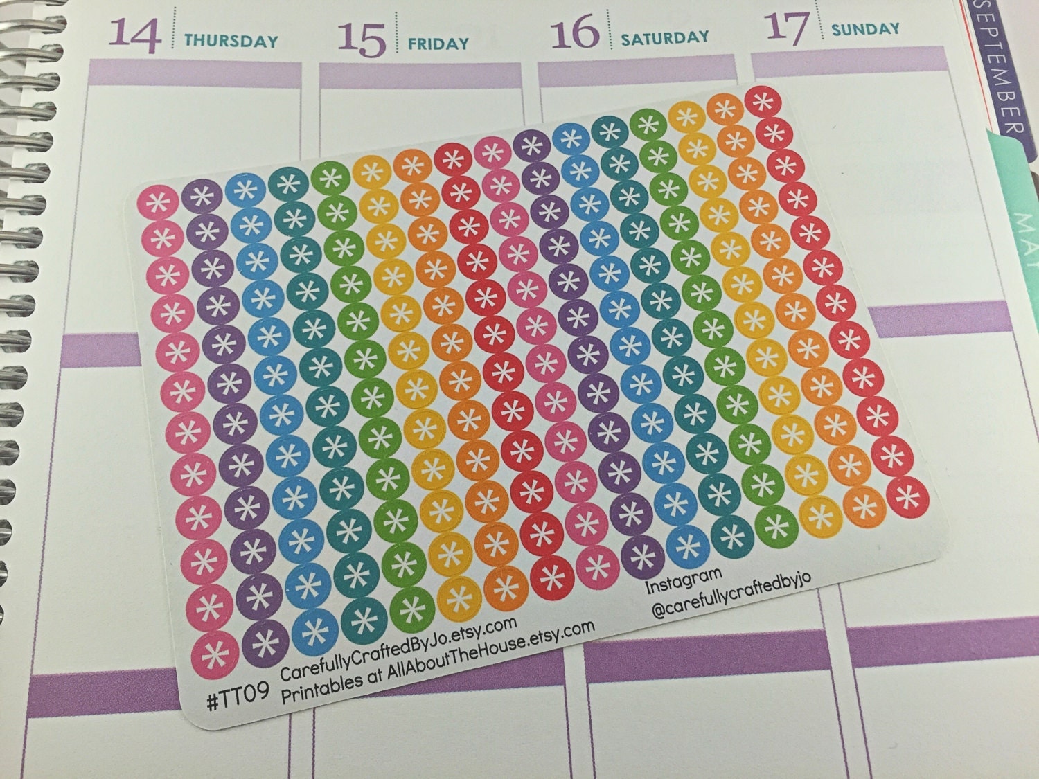 asterisk planner stickers, rainbow, eclp, vertical, reminder, important, note, urgent, don't forget, icon, to do, task, list, checklist, happy planner