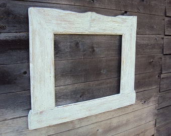 Old wooden picture frames, mirror frames, ShabbyChic 95 x 76
