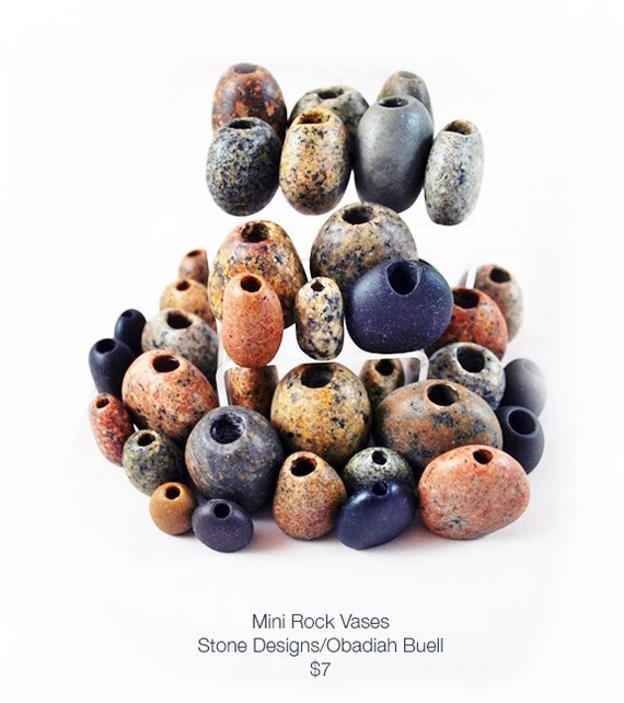 Mini Stone Vases / Obadiah Buell / Maine by CenterForMaineCraft