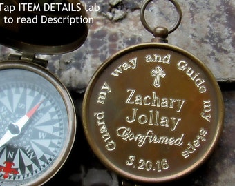 Engraved compass, Confirmation Gift Boy, Baptism Gift Boy, Boy Baptism Gifts, Baptism Gift, Godfather, Personalized Compass, Working compass
