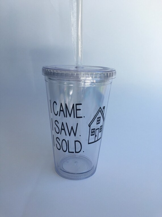 Realtor Tumbler Cup Realtor Gift Gift for by PrettyLittleVinyls