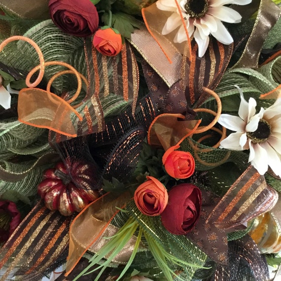 Fall Mesh Wreath Mesh Wreaths For Sale Fall Outdoor