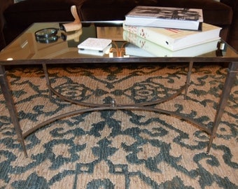 Hollywood Regency Style Mirrored Coffee Table - GC