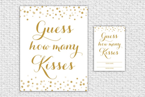 Guess How Many Kisses Free Printable