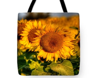 Sunflower Tote Bag, Grocery Tote Bag, Flower Tote Bag, Summer Tote Bag, Beach Tote Bag, Yellow Tote Bag