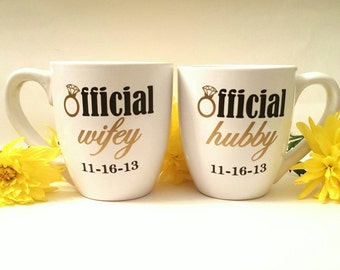 Engagement Mug/ Engagement Gift/ Couples Mugs/ Wedding Gift Mug/Couple mug