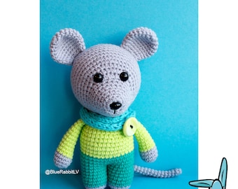 Little mouse - amigurumi crochet pattern. PDF file. DIY handmade toy. ENG.