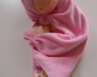Waldorf doll for babys, sleeping,fluffy, cloth doll, teething doll, baby shower gift-READY TO SHIP