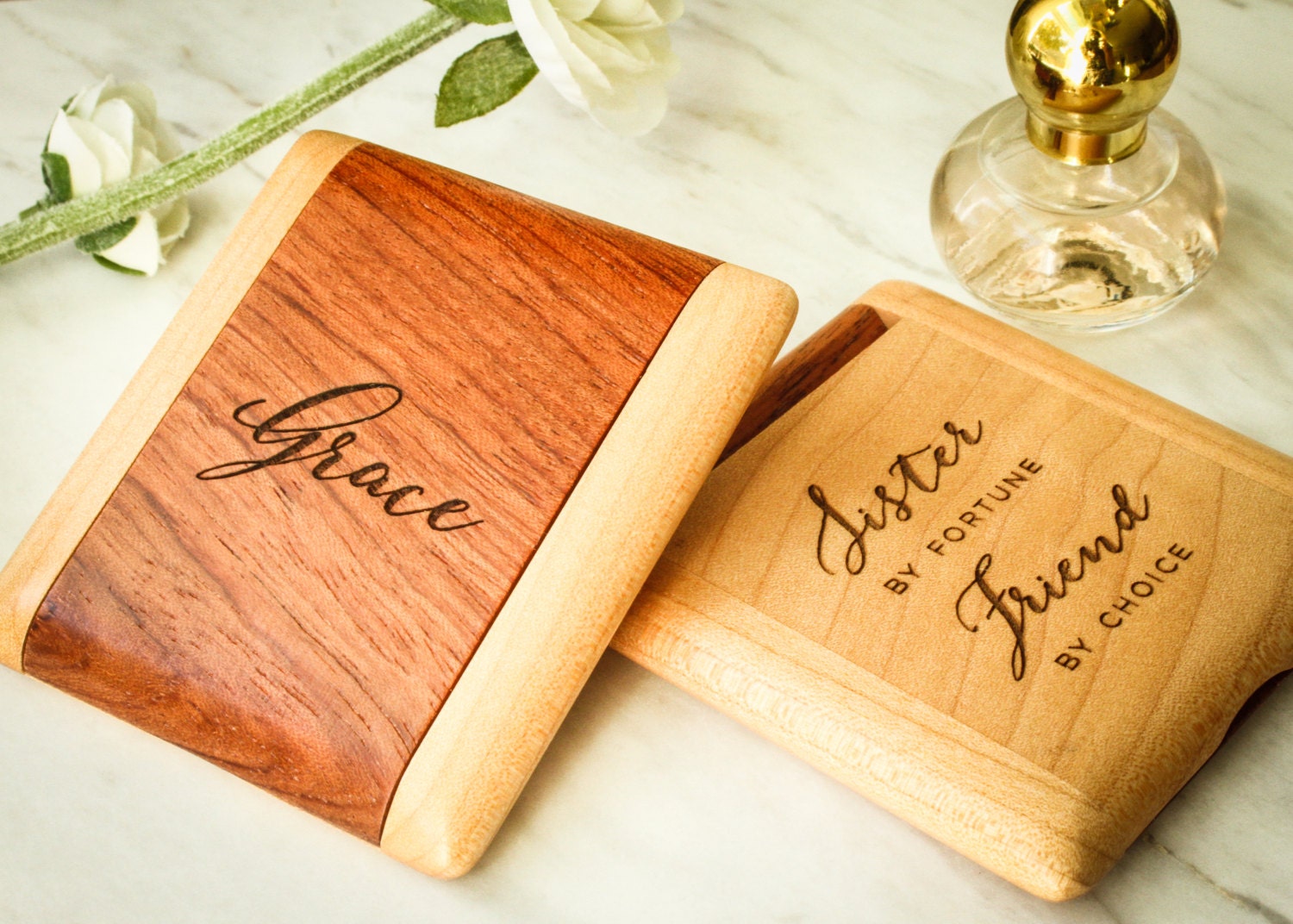 Custom Pocket Mirror Engraved Mirror Custom Bridesmaid Gift