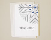 Christmas greeting cards Scandinavian SNOWFLAKE hand drawn Happy Holidays plantable seed paper personalized Christmas A6 A7 greeting card