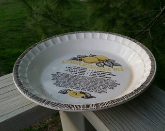 Lemon Meringue Pie Recipe Pie Plate Large & Deep