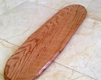 Cruiser Skateboard Deck- Natural Solid Oak (with nose and tail)