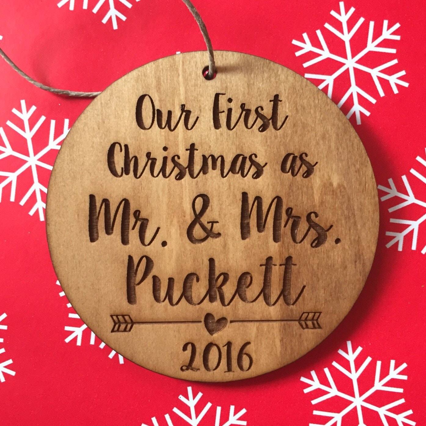Our First Christmas as Mr. and Mrs. Ornament Personalized
