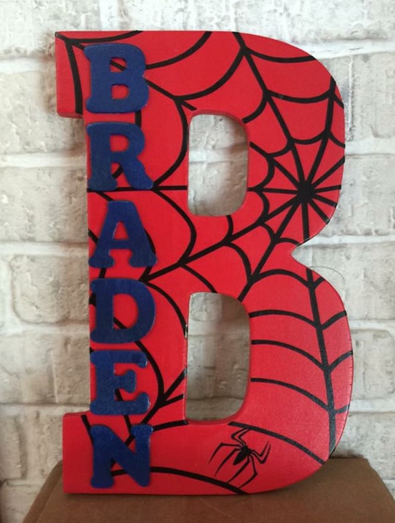 Personalized Spider Man theme letter with by WellWrittenbyKristiD