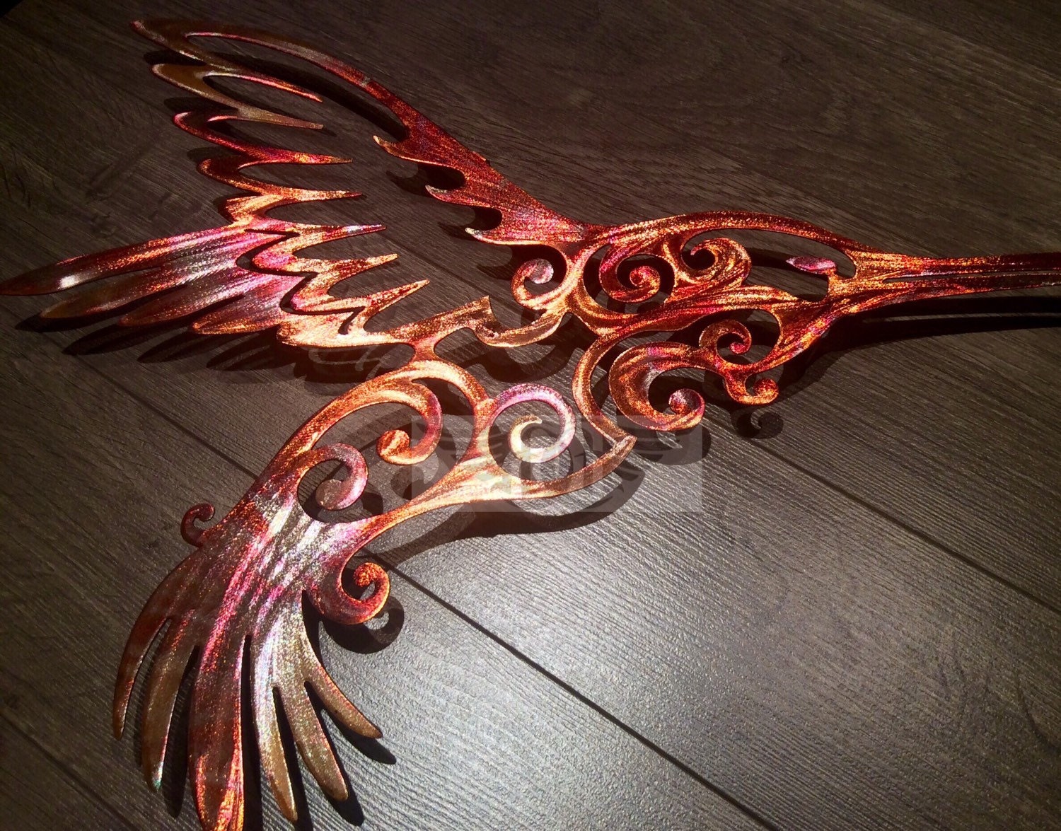 Large Copper Hummingbird Metal Wall Art Metal Wall Decor