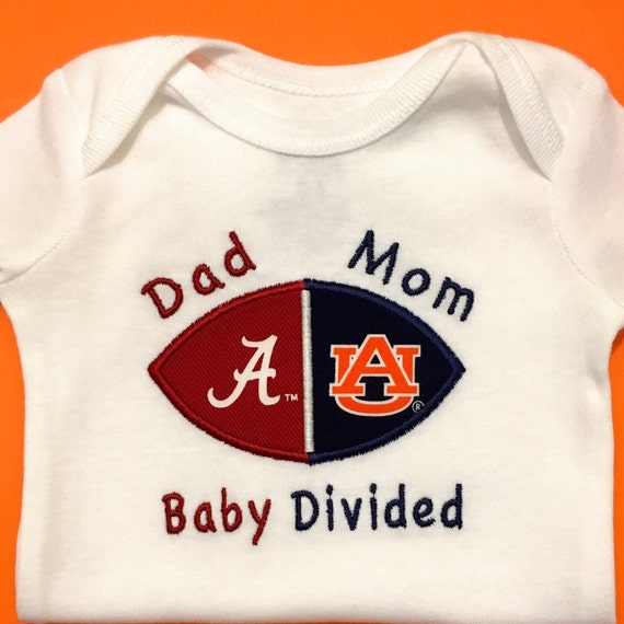 Personalized House Divided Baby Football Bodysuit Shirt Burp