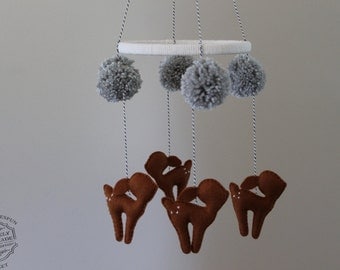 Baby Mobile, Deer Mobile, Hanging Mobile Nursery Decor-Customized