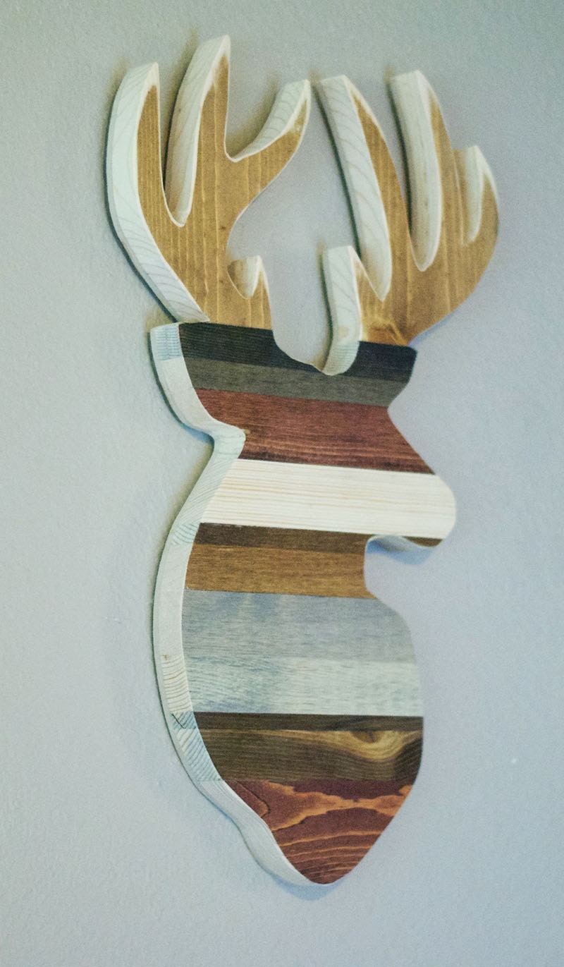 Rustic Wooden Deer silhouette Rustic Home Decor by Woodlandedges