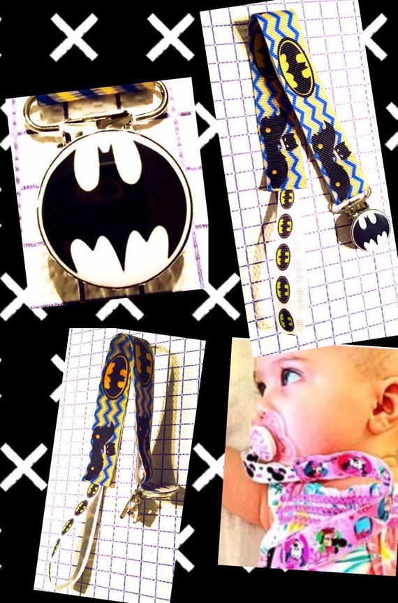 Batman Superhero Baby Pacifier Clip Soothie Clip by PaciCraze