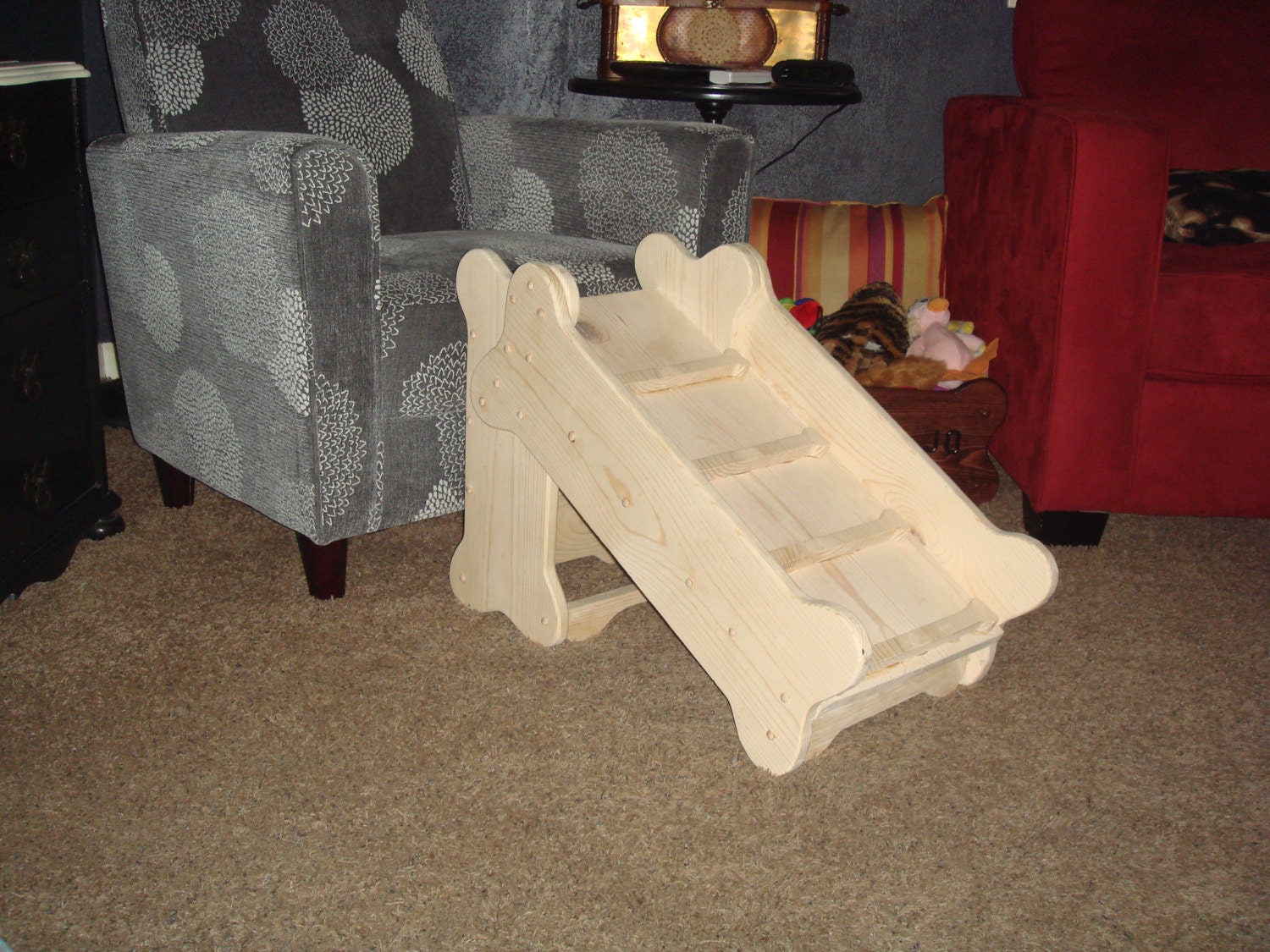 Dog Ramp Pet Ramp Wood Bone Shaped Dog by SammieJosDogProducts