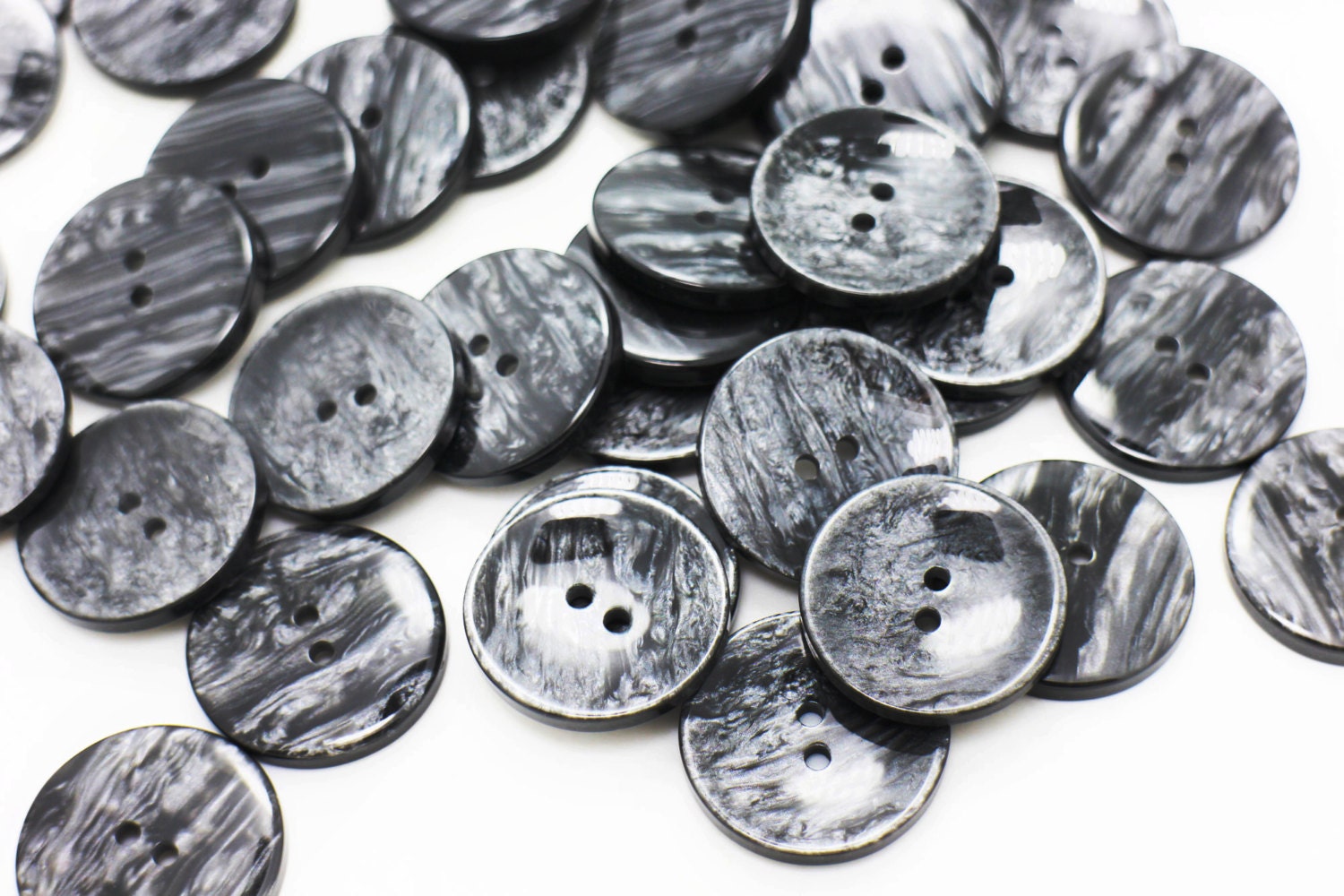 Marble Pattern Dark Grey Buttons Large Button Coat Button